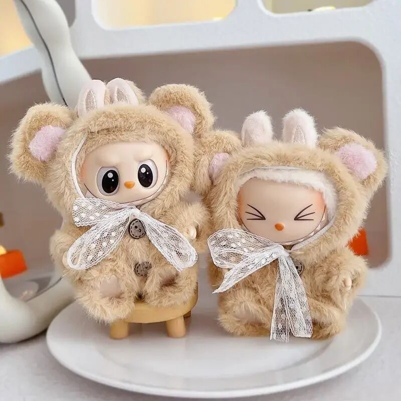 Vêtements Kawaii pour Poupée 17 cm – Ensemble Manteau et Capuche Ours – Image 3