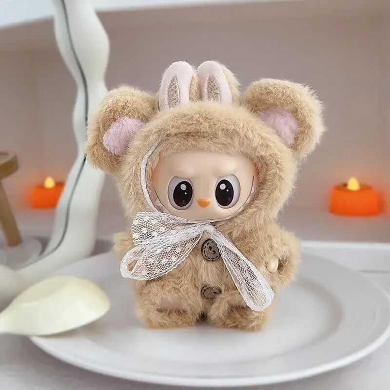 Vêtements Kawaii pour Poupée 17 cm – Ensemble Manteau et Capuche Ours