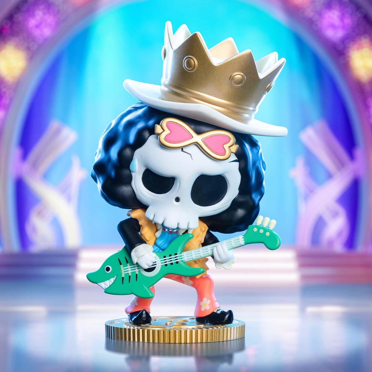 Figurine Labubu × One Piece Brook – Édition Musicien Collector