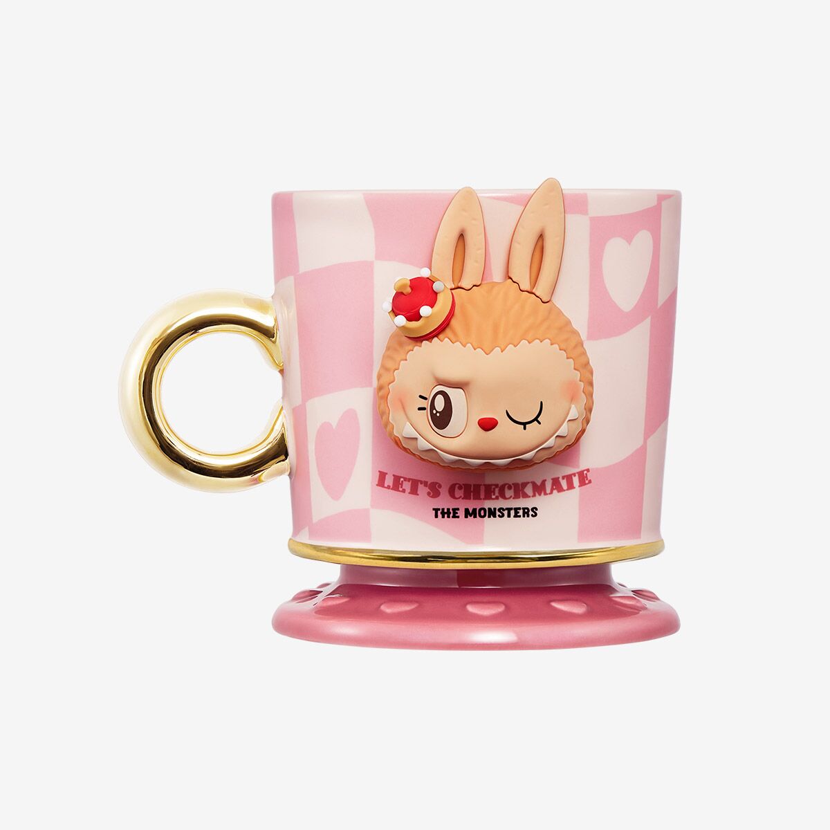 Mug Labubu Let’s Checkmate – Bleu & Rose – Édition Artistique – Image 3