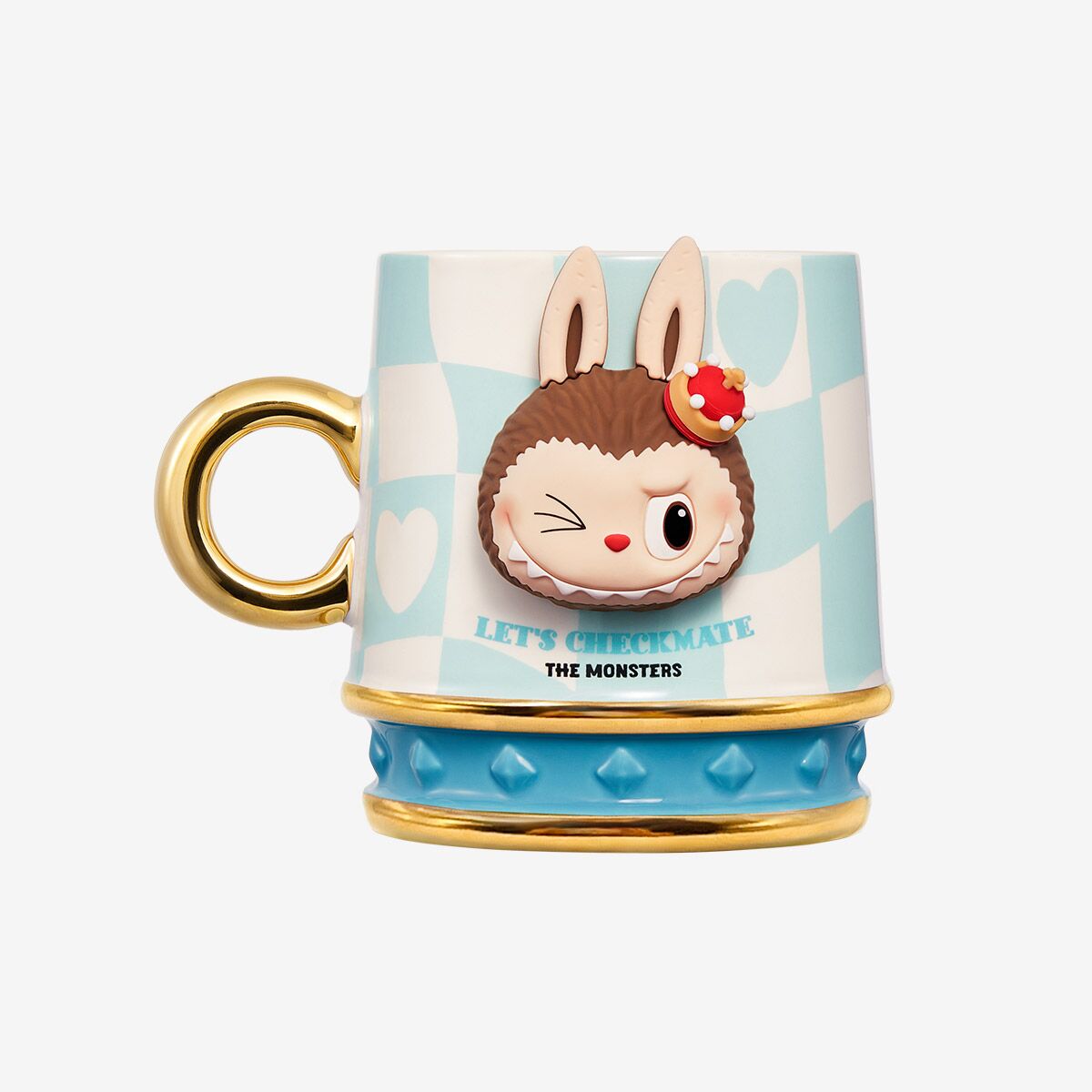 Mug Labubu Let’s Checkmate – Bleu & Rose – Édition Artistique – Image 2