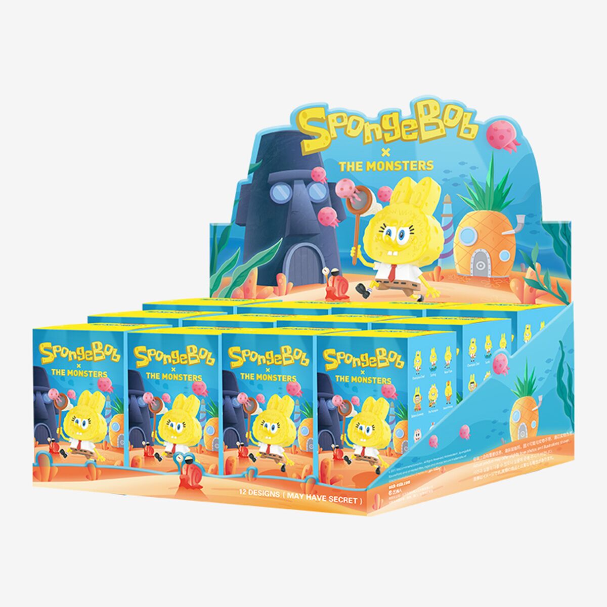 Coffret Blind Box Labubu × SpongeBob 12 Figurines – Collection Complète + Édition Secrète
