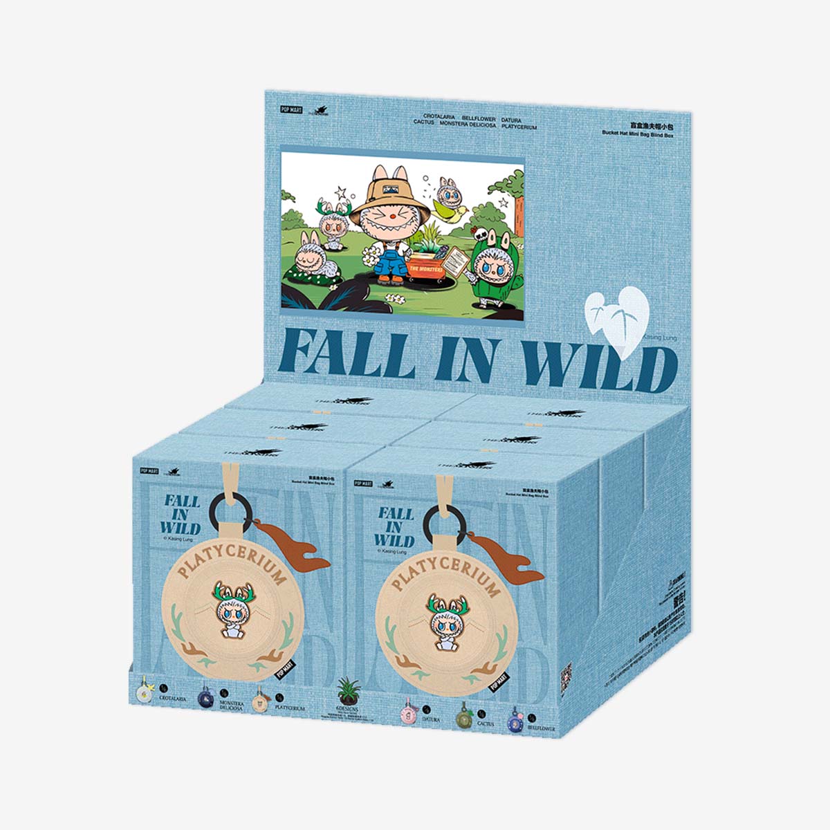 Coffret Blind Box Labubu – Mini Sac Chapeau (x6) | Collection Fall In Wild – 6 Designs Botaniques Uniques + Édition Secrète