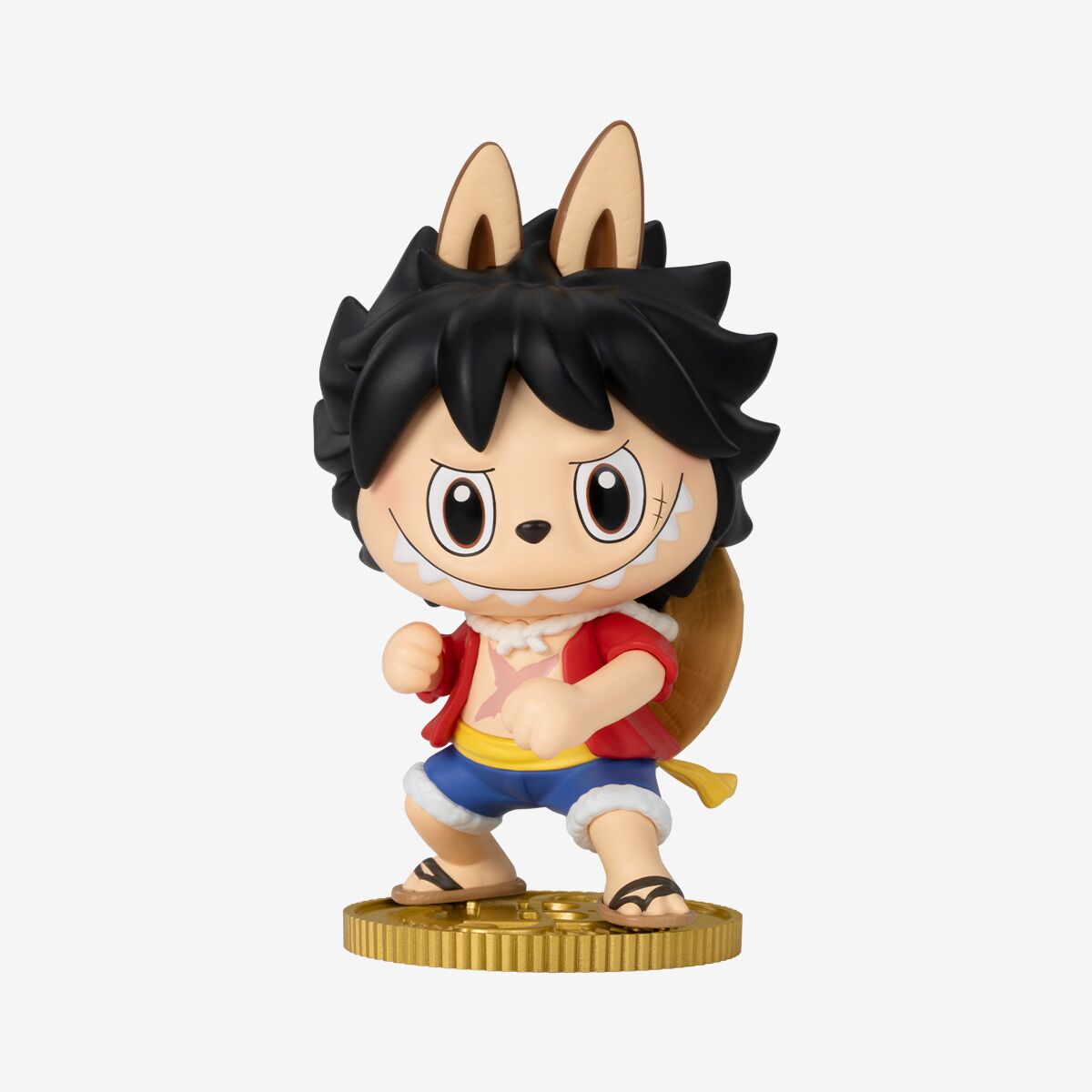 Figurine Labubu × One Piece Monkey D. Luffy – Édition Capitaine Collector