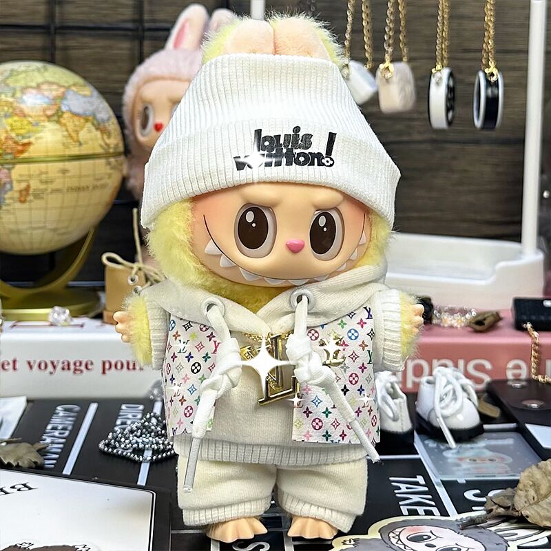 Ensemble Street Blanc Rainbow pour Labubu Fraîcheur, Style et Bonne Vibe