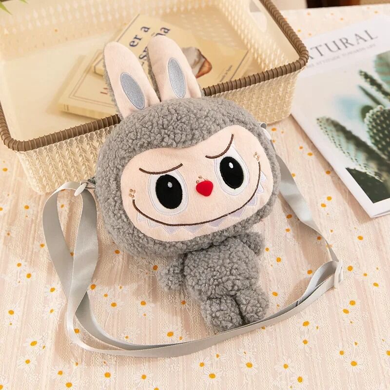 Sac Peluche Labubu Lapin Gris