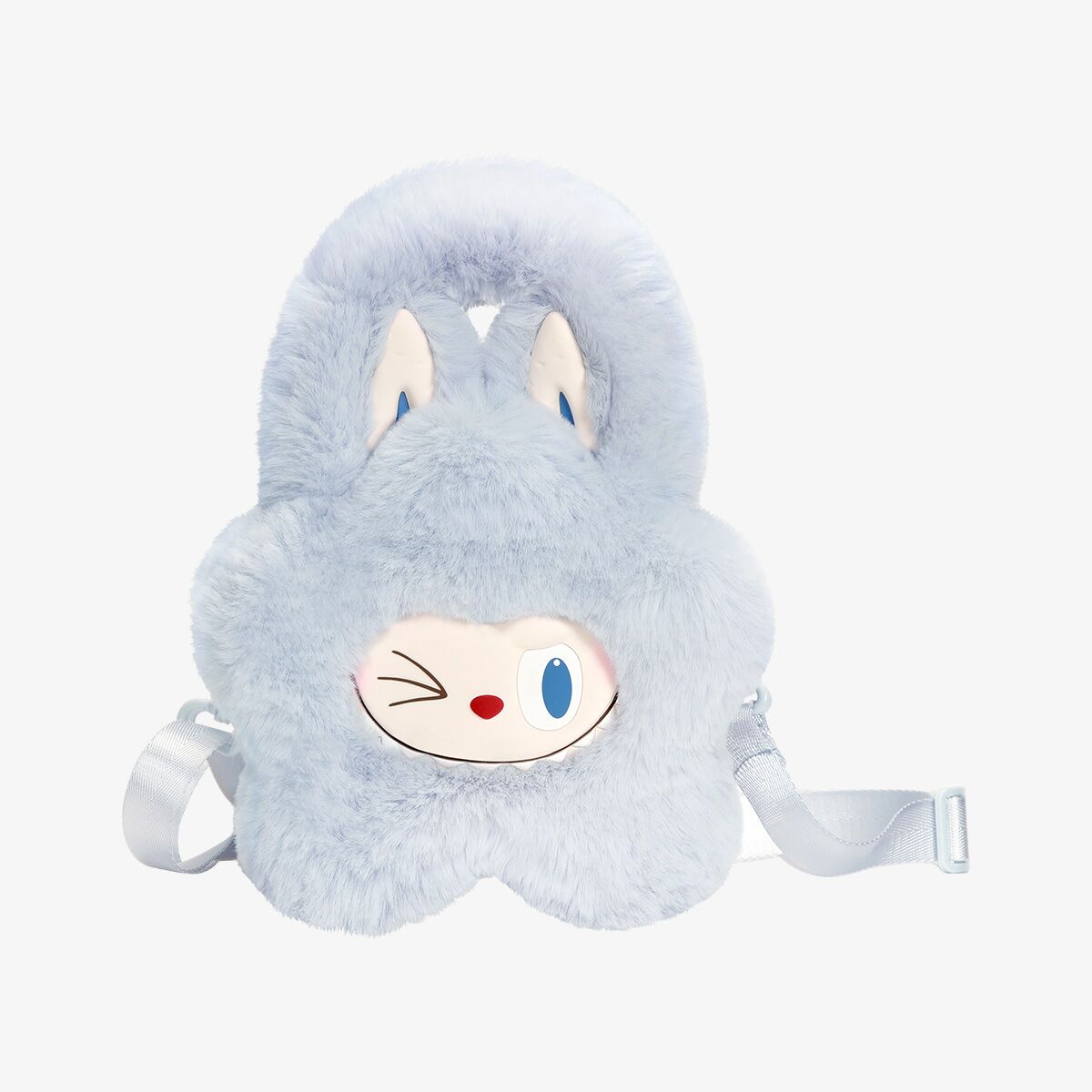 Sac à Dos Kawaii en Peluche Bleu – Design Lapin Doux et Adorable