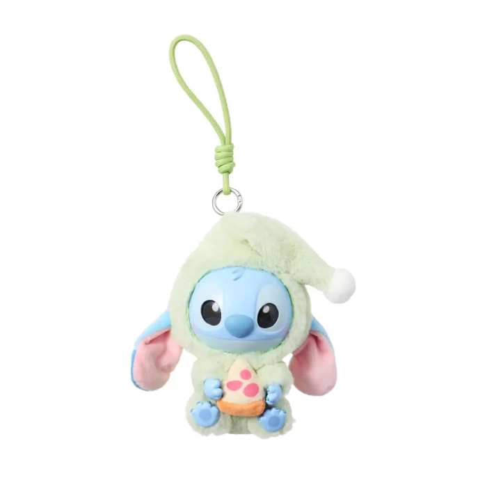 Figurine Labubu × Stitch Eat Something Before Sleep – Crispy Pizza | Collection d’Art Toys Designer