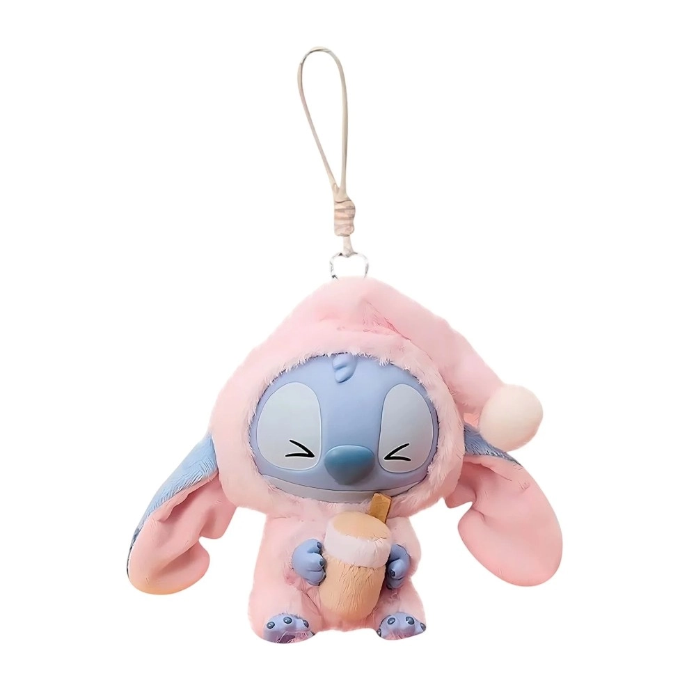Figurine Labubu × Stitch Eat Something Before Sleep – Milk Tea Desire