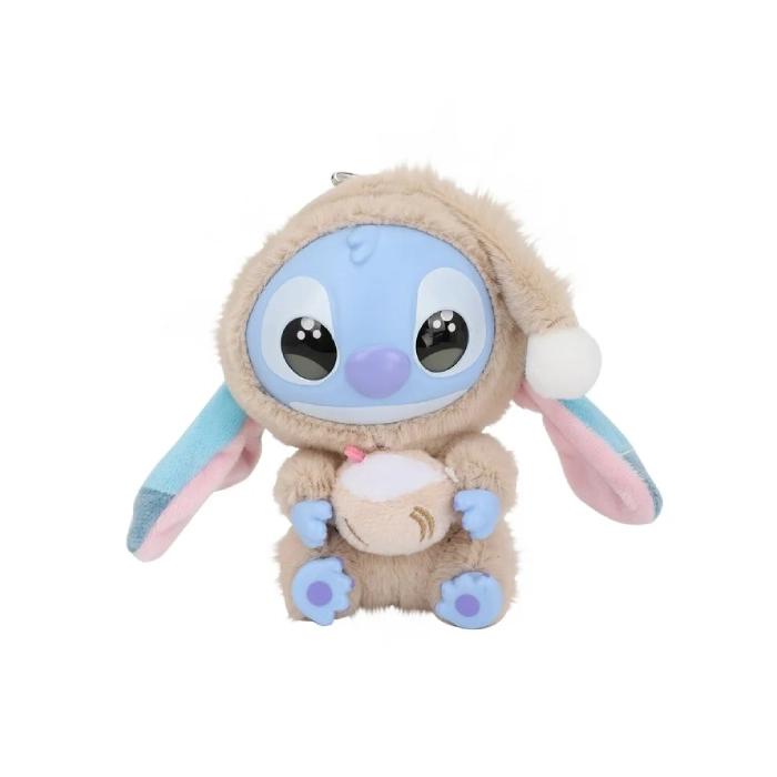 Figurine Labubu × Stitch Eat Something Before Sleep – Pure Coconut Juice | Collection d’Art Toys Designer
