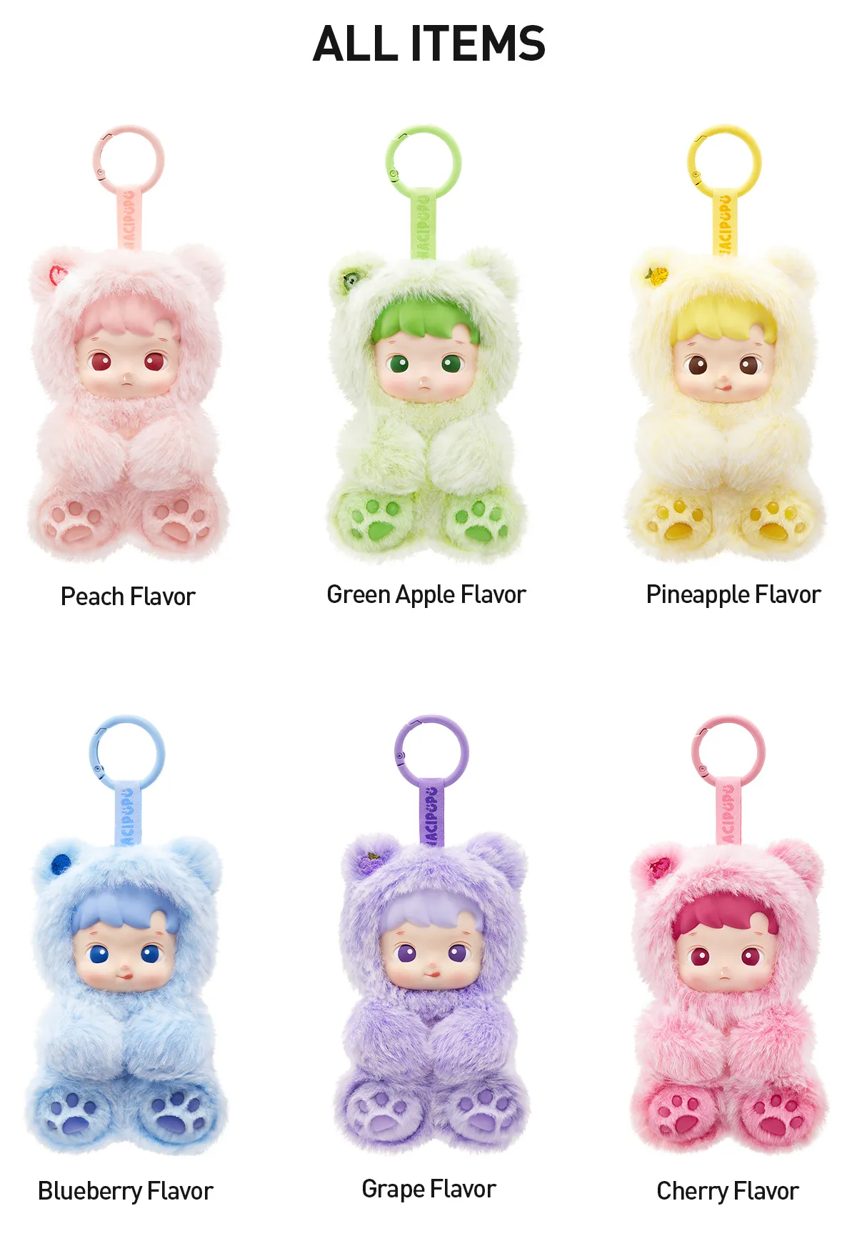 HACIPUPU Série Gummy Bear – Figurines Peluches Mystère 13 cm | Collection Blind Box Fruity & Kawaii – Image 9